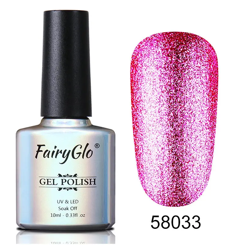 FairyGlo, 10 мл, Платиновый Гель-лак для ногтей, блестящий блеск, замачиваемый Гель-лак, долговечный УФ светодиодный Гель-лак для ногтей, гели для дизайна ногтей - Цвет: BJJ58033