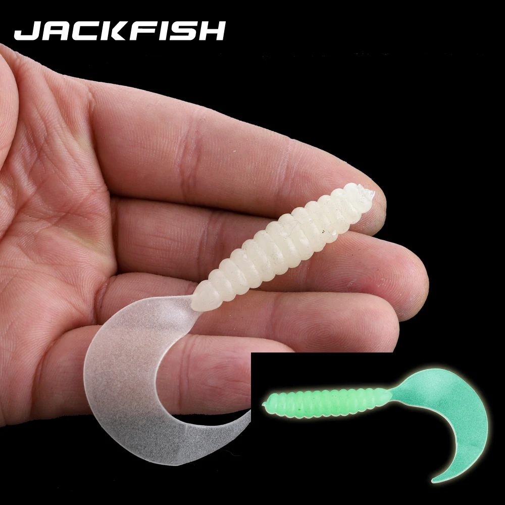 JACKFISH 10 шт./лот светящаяся Мягкая приманка свимбейты искусственная для рыбалки