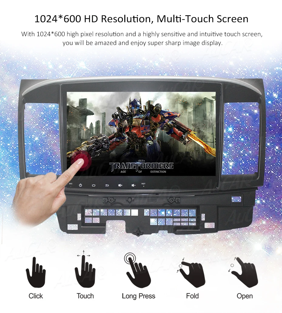 Excellent AuCAR 10.2" Android 7.1 Car GPS Navigation system for MITSUBISHI Lancer 2007-2017 car dvd Bluetooth GPS Radio WIFI 4G Stereo 9