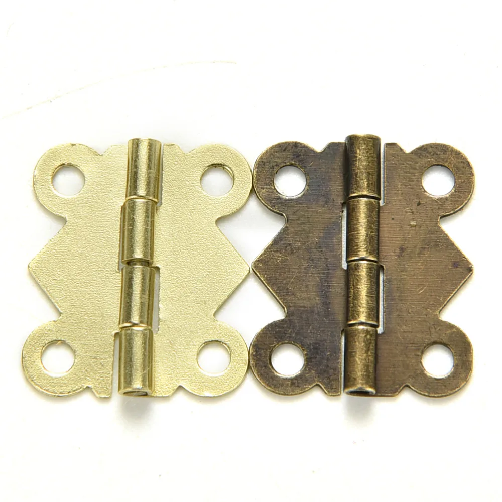 10PCS 20x17mm New DIY Vintage Antique Brass Butterfly Hinge for Jewelry