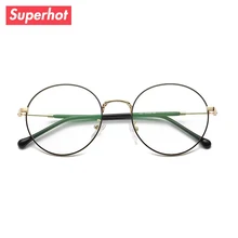 Ретро круглые очки винтажные Золотые очки в металлической оправе для мужчин и женщин Оптические прозрачные линзы новые модные очки