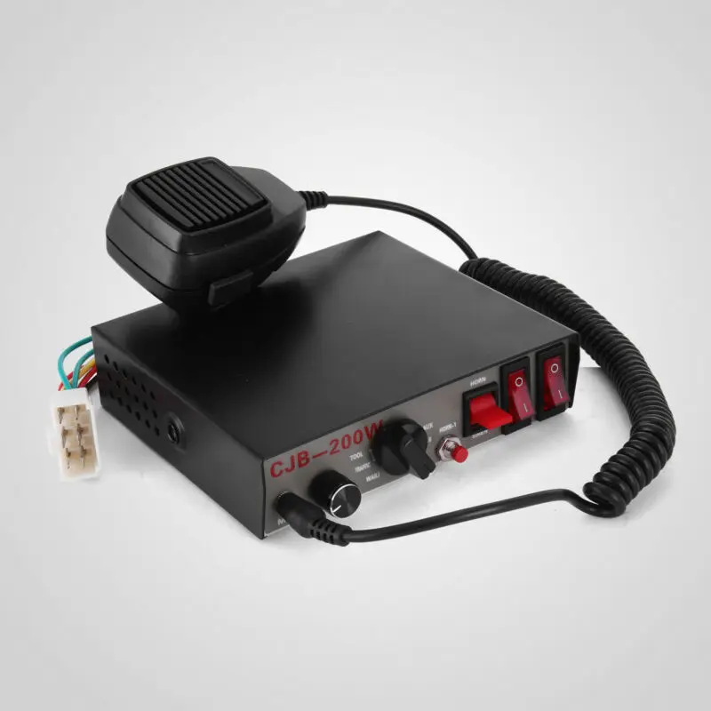 Big Promo emBky Fuoco Suono di Avviso di Allarme 200W Corno Polizia PA 8 MIC Altoparlante Sistema di Sirena Per L'automobile Con La Sirena Scatola Big Promo emBky Fuoco Suono di Avviso di Allarme 200W Corno Polizia PA 8 MIC Altoparlante Sistema di Sirena Per L'automobile Con La Sirena Scatola