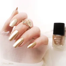 UR сахар 6 мл накладной ноготь с металлическим чипом Лакированное Зеркало Эффект великолепный лак для ногтей, метал Лаки розовый, серебристый, синий, золотистый Лак 5 цветов