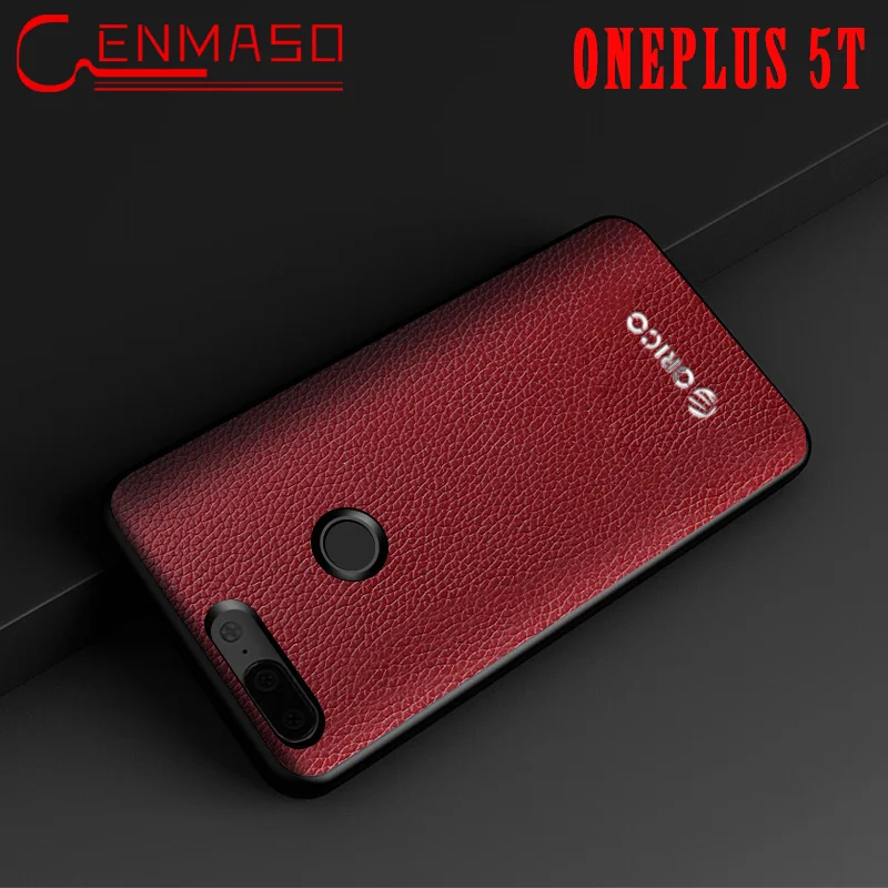 

For Oneplus 5T case Genuine Leather + soft silicon back cover For Oneplus 5 5T shockproof funda one plus 5T back cover case