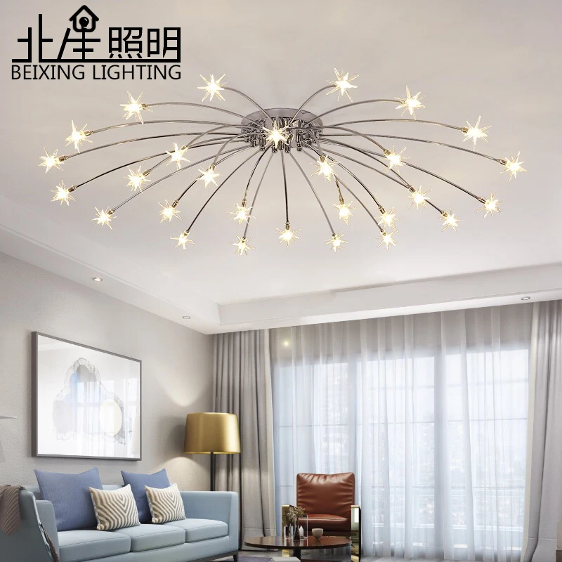 Modern K9 crystal ceiling lamp LED chandelier Light living room Flush Mount lamp 