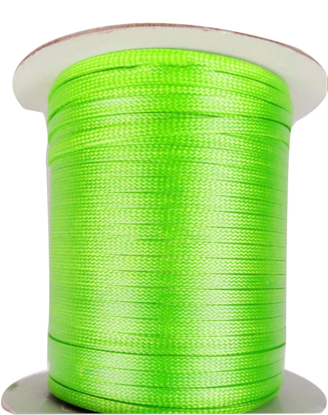 

3mm Neon Green Flat Korea Cotton Waxed Cord Wax Rope Thread+Jewelry Findings Accessories Bracelet Necklace String 200Yards/roll