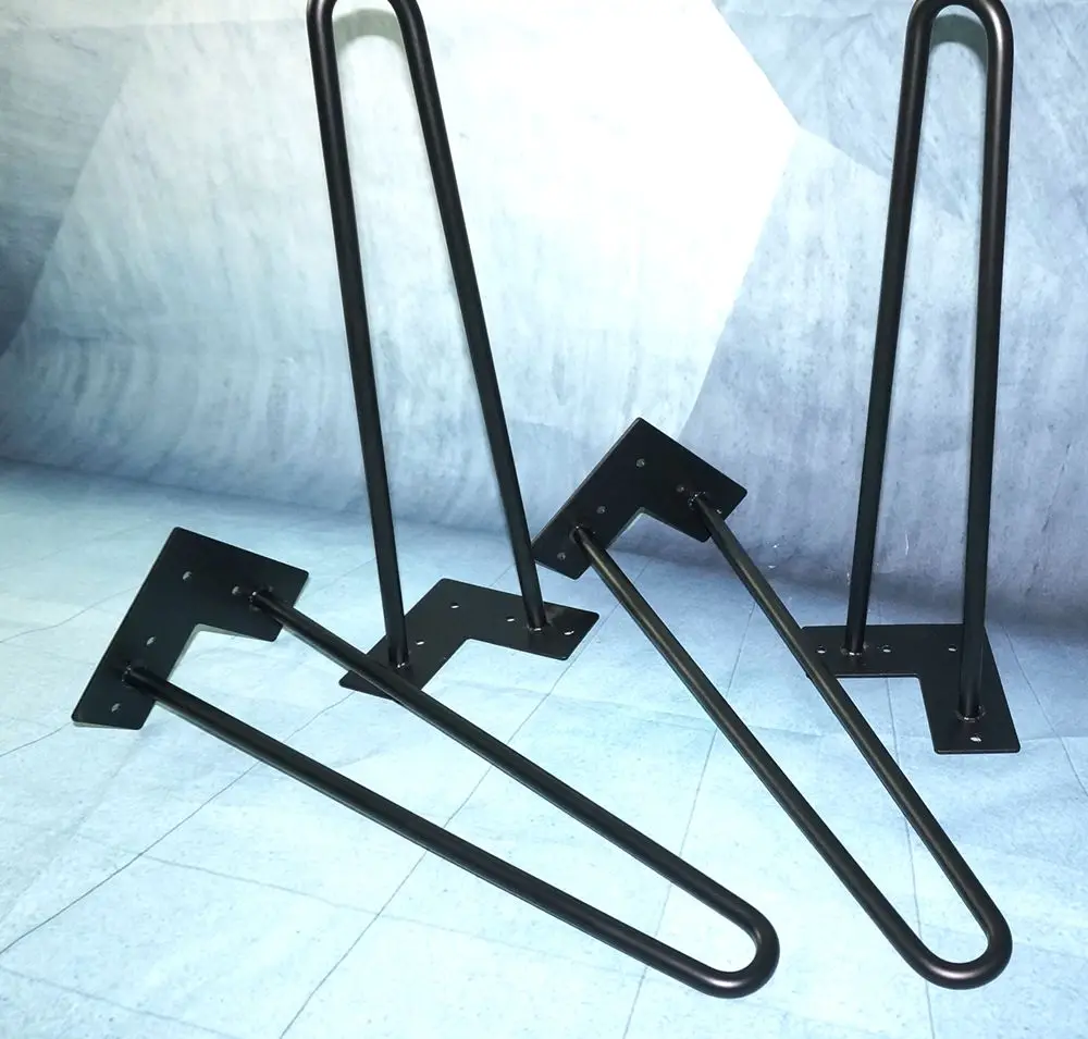 Matte Black Hairpin Legs 16 Inch Tall Coffee Table Legs Simple