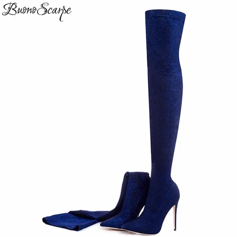 botas azules mujer