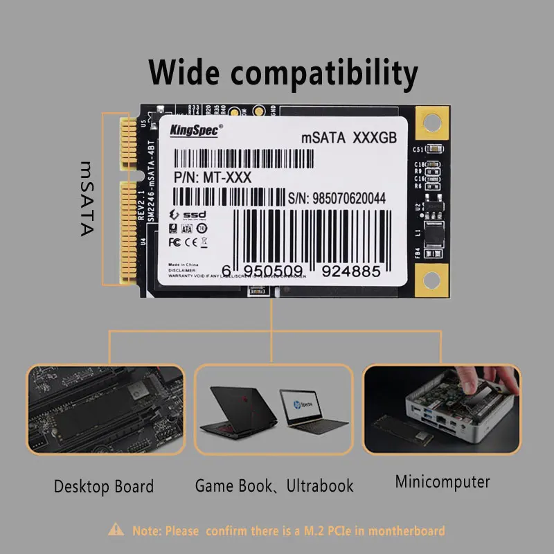 Kingspec mSATA SSD Внутренний SATA MLC 8 ГБ 16 32 64 Гб 128 флэш накопитель твердотельный диск