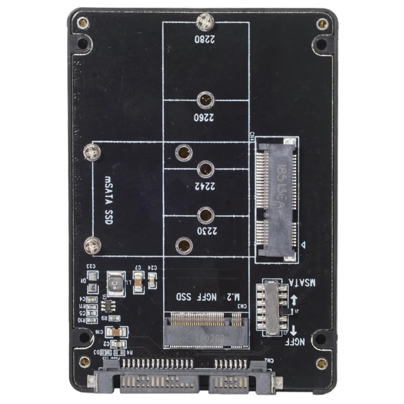 AAAJ-Combo M.2 Ngff B-Key& Msata Ssd To Sata 3,0 чехол-адаптер с переключателем