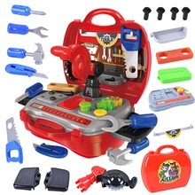 19 шт./компл. моделирование инженер Builde ролевые игры родитель-ребенок Интерактивная игрушка инструмент коробка, винт молоток инструмент для ремонта для маленьких мальчиков подарок