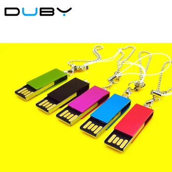 

Giratorio Unidad Flash USB super mini Tarjeta de Memoria del Palillo del Pulgar/impermeable llave Del Coche/Pendrive U Disco