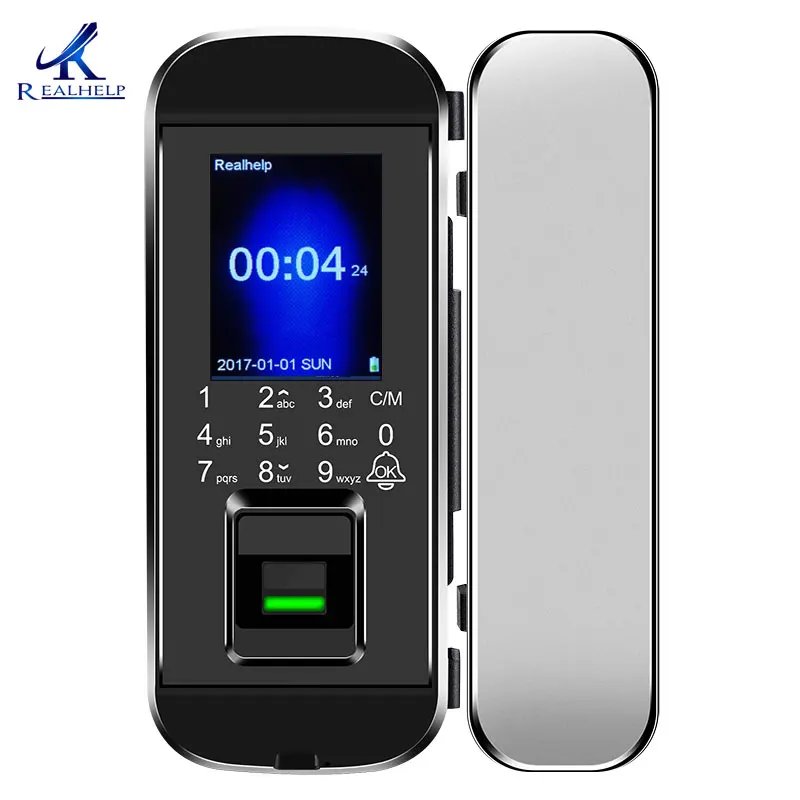 2000Users Office glass door fingerprint lock single door double door fingerprint password card access control lock