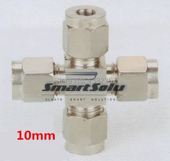 

Free shipping 10mm hose stainless steel quick connectors Union cross four way connection four way union