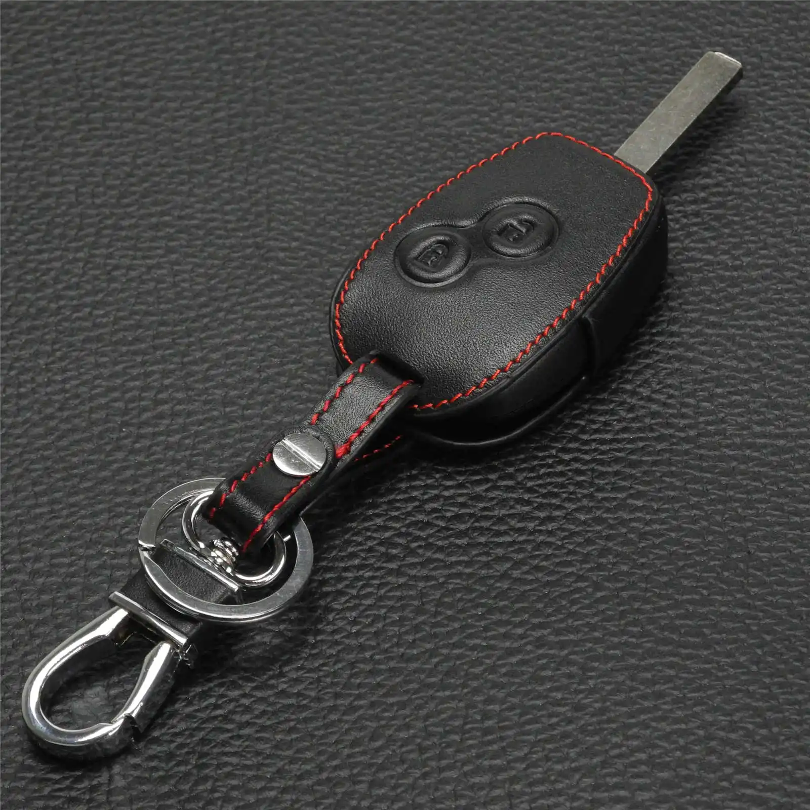 2 кнопки кожаный чехол для ключа автомобиля Renault Kangoo DACIA Scenic Megane Sandero Captur Twingo Modus