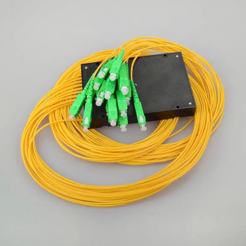 

5pcs PLC optical splitter SC APC 1x16 PLC Fiber optical splitter single mode 1x16 ABS Box Cassette Card