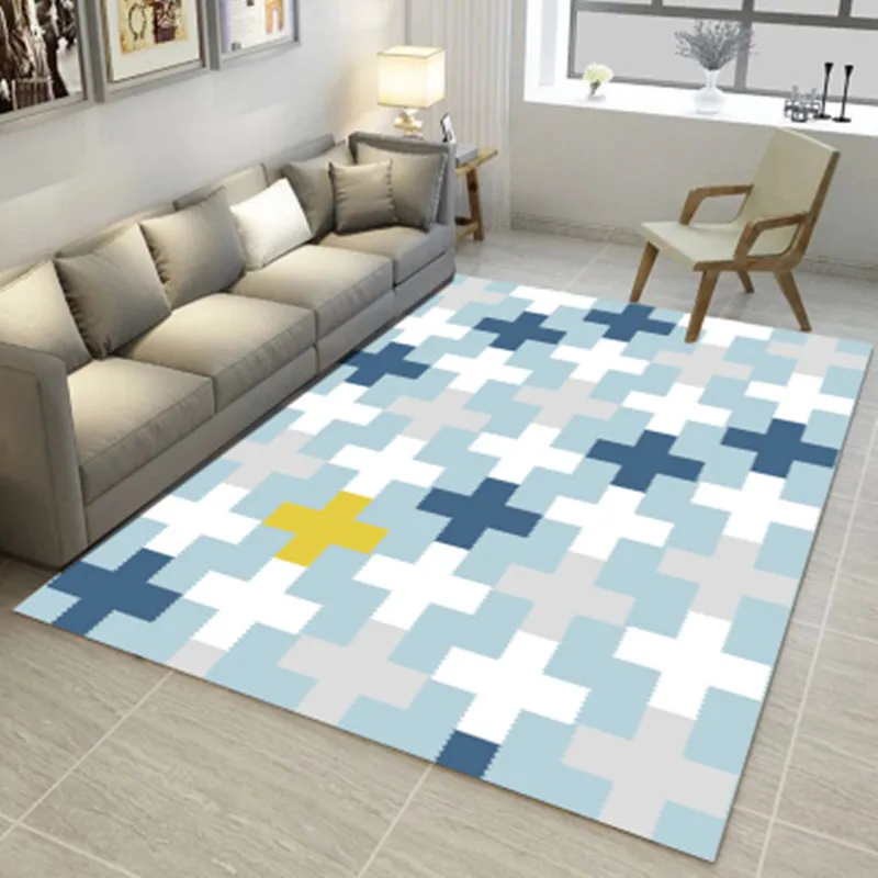 6 мм 3D ковры Простые короткие плюшевые ткани коврик с геометрическим рисунком придиванный коврик Коврик Гостиная Спальня ковер домашнего интерьера
