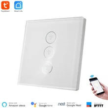 Tuya Wi-fi Inteligente Painel Interruptor de Toque Interruptor de Parede de Controle Remoto Compatível com o Echo Alexa Inicial do Google Tipo 86 Padrão DA UE IFTTT