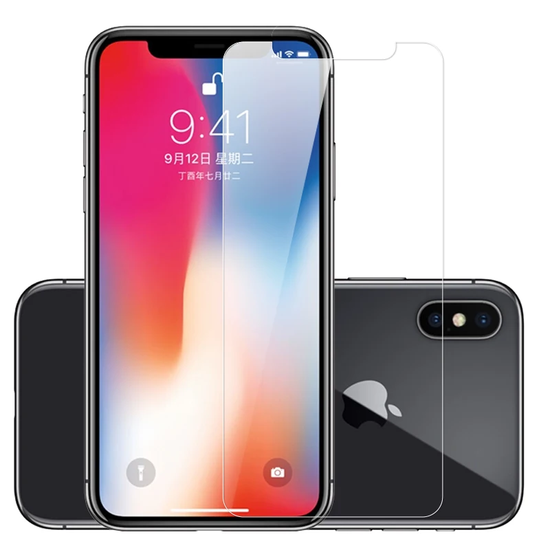 2 шт. переднее и заднее закаленное стекло для iphone X 8 7 6 6 S Plus XR 11 Pro Max 9H стекло защитная пленка