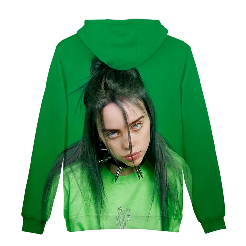 Новая Толстовка уличная billie eilish модная Толстовка мужская/wo Мужская толстовка модная певица хип-хоп унисекс толстовка с принтом Топ