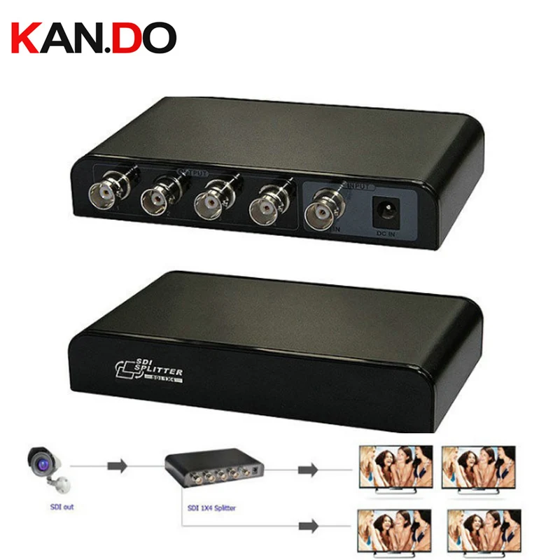 614 SDI Splitter Distributor Power Adapter 1 Input To 4 Outputs SD SDI ...