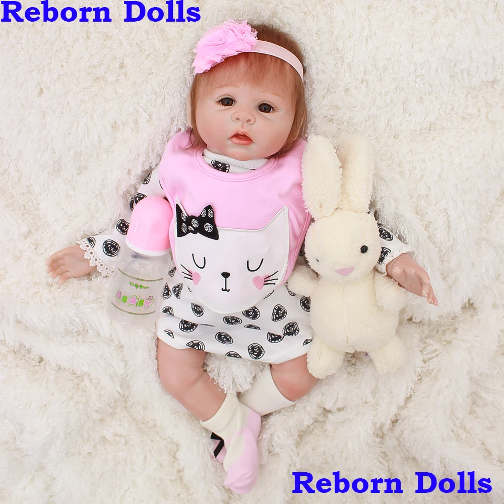 

Juguetes Bebes reborn real doll 20" 48cm soft silicone reborn baby dolls toys real cute girl newborn doll alive bonecas