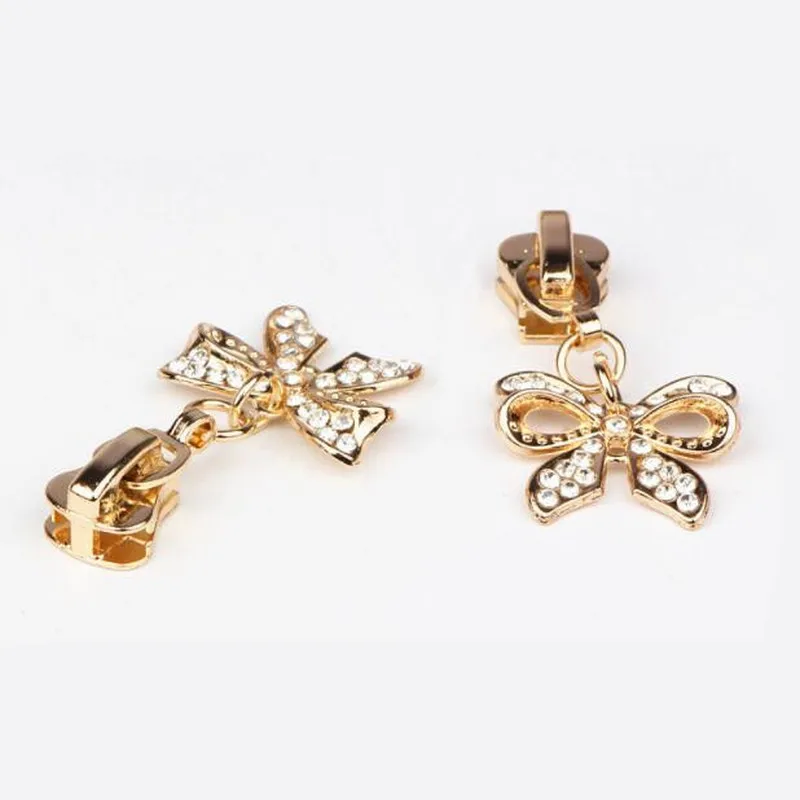 

2pcs zipper head metal decorative pendants zipper repair kits metal zipper slider DIY garment bag tailors sewing accessories