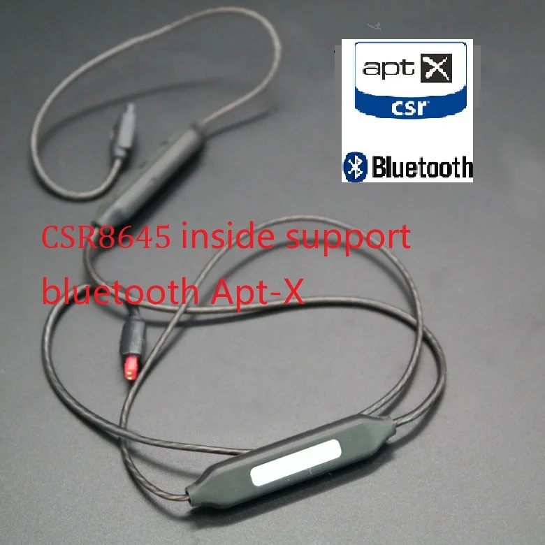 Адаптер Bluetooth APTX AAC Для shure se215 se535 se846 UE900 IM50 IM70 ie80 ie8 A2DC LS50 ES5 1964 Беспроводной наушники кабель MMCX