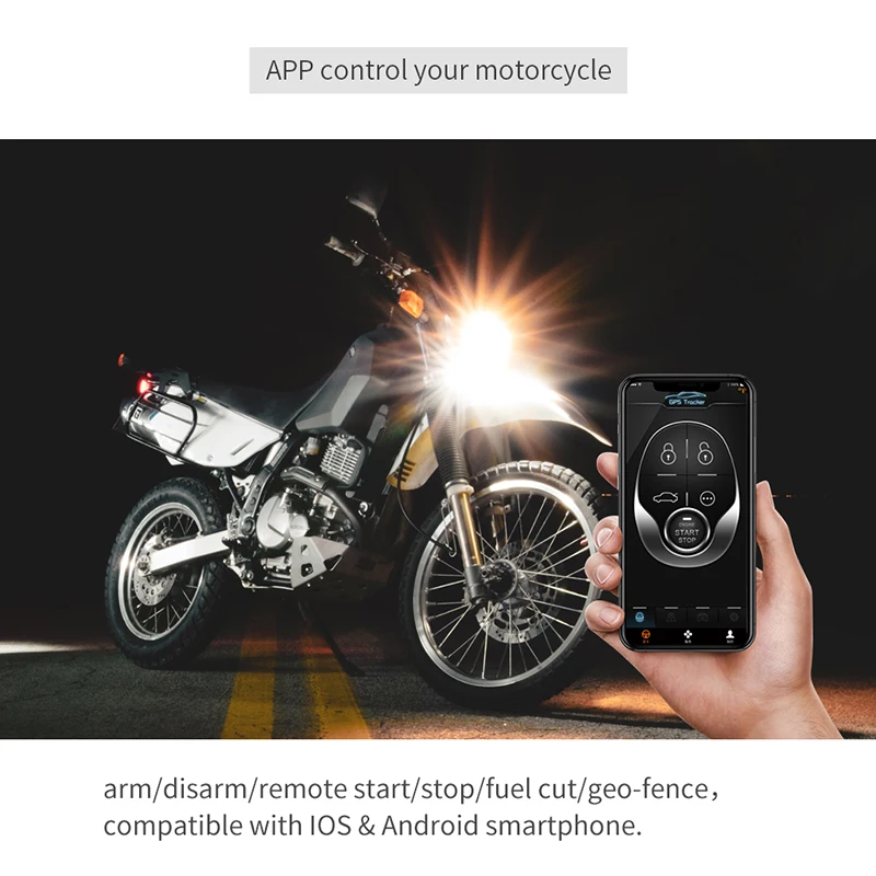 EASYGUARD мотоциклетная сигнализация с gps-трекером pke Пассивный бесключевой вход дистанционный запуск двигателя Контроль вашего мотоцикла сигнализация с приложением