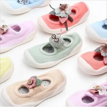 

Lovely Bowknot Baby Shoes Infants Cotton First Walkers Kids Floor Socks Children Soft Shoes Boys Girls Soft Indoor Shoes