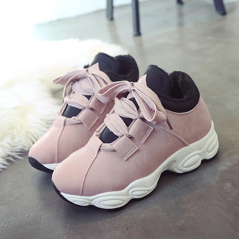 

Brand New Platform Sneakers Women Shoes Winter 2018 Casual Creepers Cotton Shoes Ladies Trainers Runway Walking Shoe