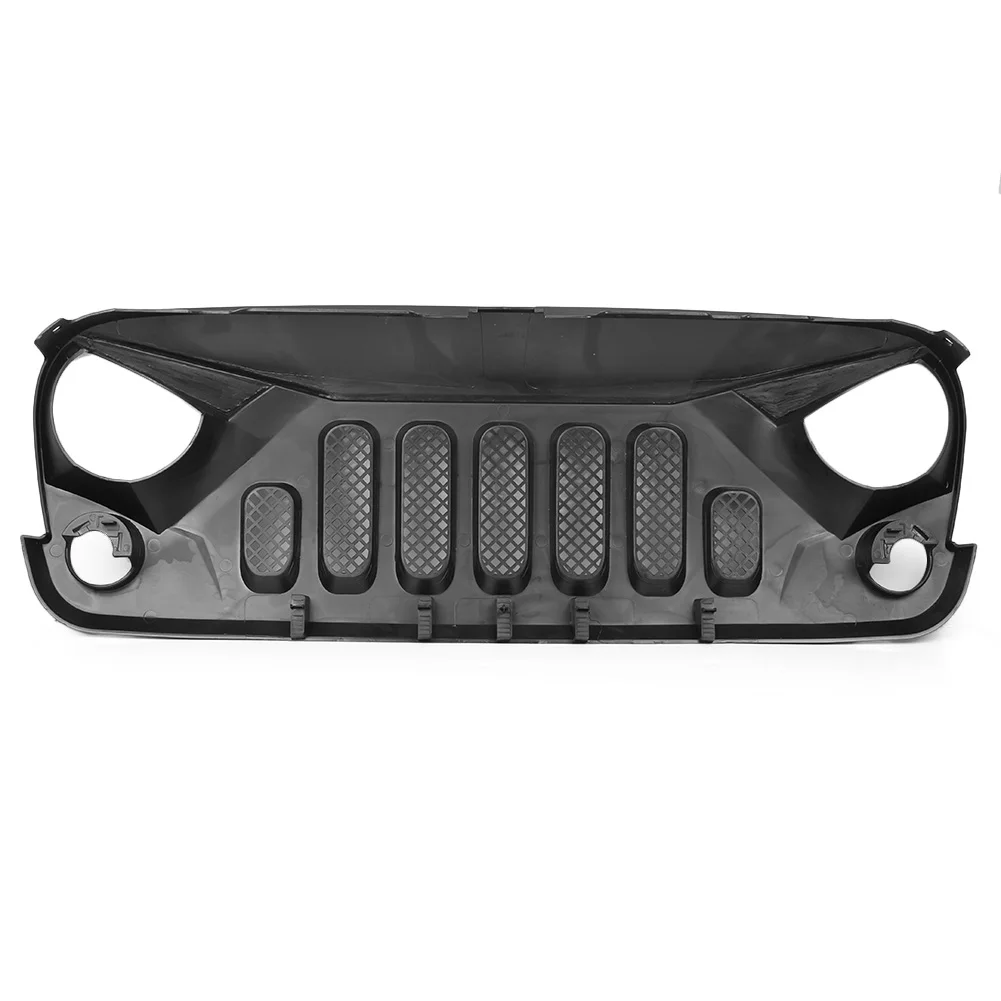 Передняя решетка сетки для Jeep Wrangler JK 2007 2008 2009 2010 2011 2012 2013 черный глянец