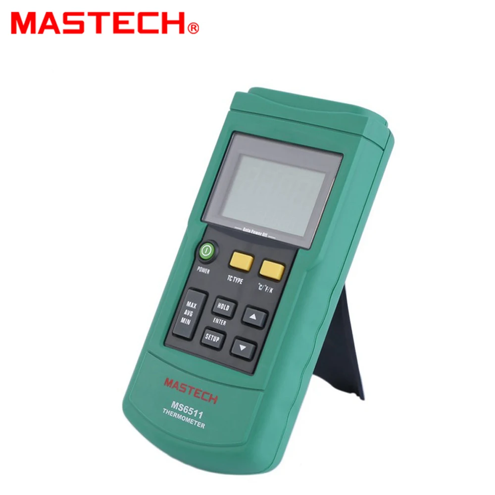 

MASTECH MS6511 Digital Thermometer Single Channel K, J, T, E Thermocouple Type Temperature Meter
