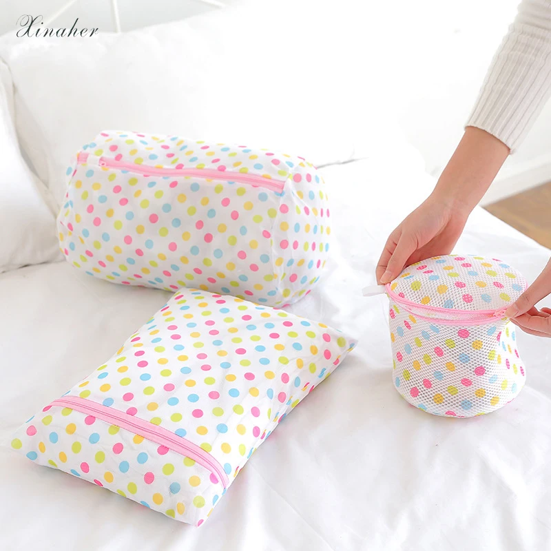 

5 Size Zipper Mesh Laundry Wash Bag Foldable Delicates Lingerie Bra Socks Underwear Washing Machine Clothes Protection Net