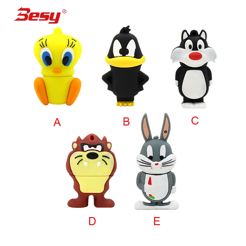 

cartoon lion Bugs Bunny daffy duck model pendrive 4GB/8GB/16/32GB Crow cat usb flash disk memory stick thumb pen gift