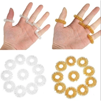 

1/5 pc Hot Sale Finger Massage Ring Acupuncture Ring Health Care Body Massager Relax Hand Massage Finger lose Weight