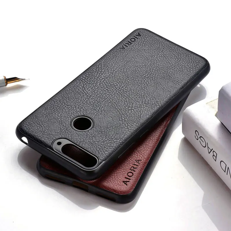 

Case for huawei honor 7x 7a p20 mate 20 lite pro Y5 Y6 prime 2018 p smart nova 3 funda luxury Vintage Leather case cover coque