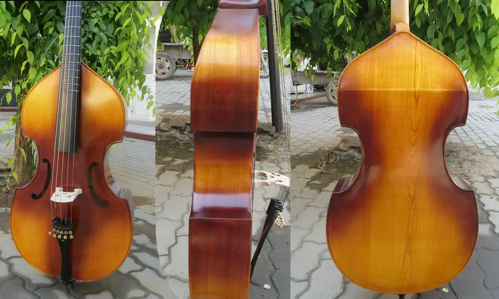 

Baroque style Solid wood SONG Maestro install Frets 5 strings 27" viola da gamba
