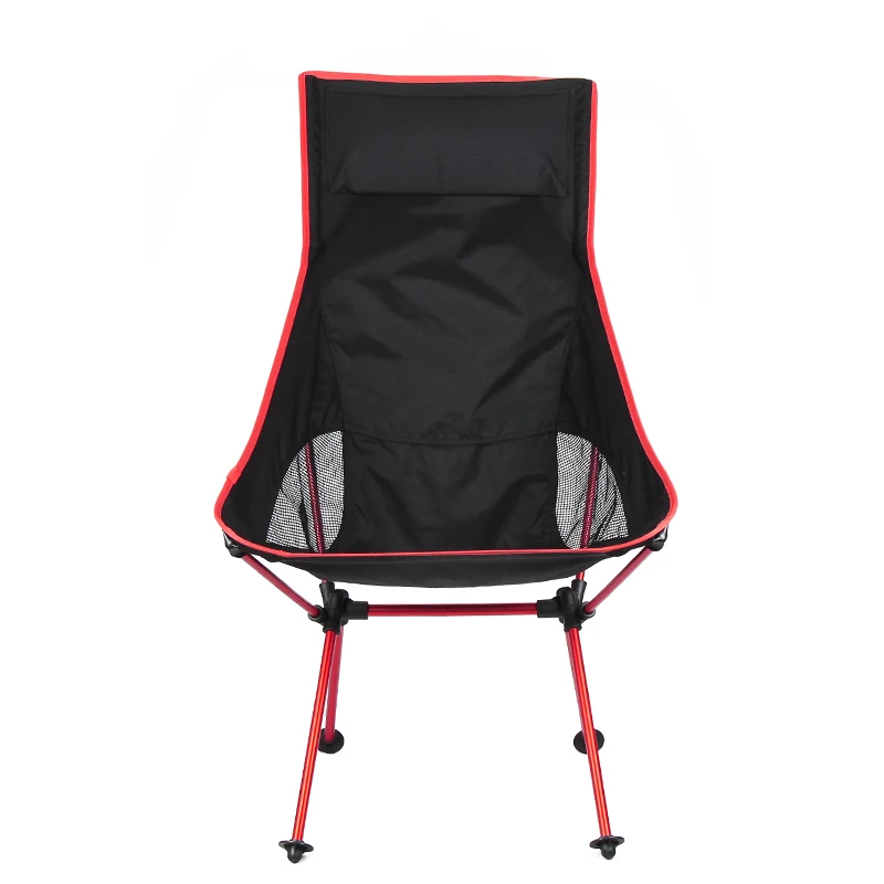 Портативный Сверхлегкий складной стул с сумкой для отдыха на природе, походов, пикника, барбекю, пляжа, рыбалки - Цвет: Красный