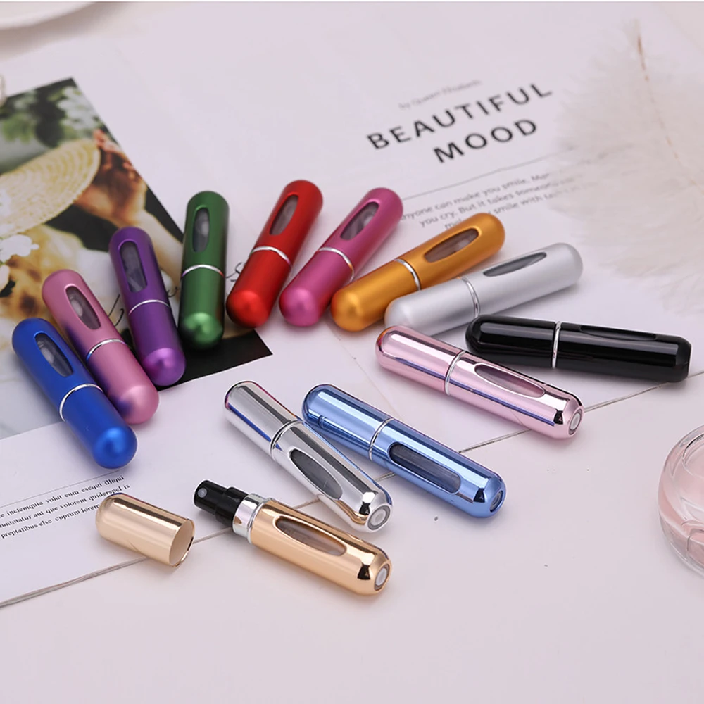 

New 5ml Portable Mini Refillable Perfume Bottle With Spray Scent Pump Empty Cosmetic Containers Spray Atomizer Bottle Travel