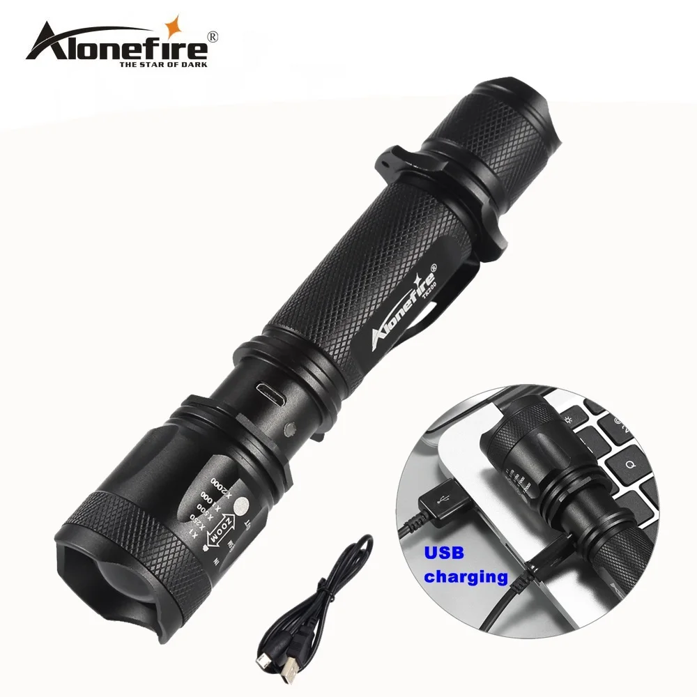 AloneFire TK200 CREE XML L2 светодиодный светильник-вспышка МОЩНЫЙ СВЕТИЛЬНИК-Вспышка водонепроницаемый тактический военный 18650 перезаряжаемый фонарь