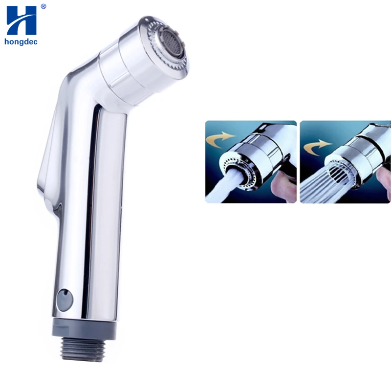 

Hongdec Bathroom ABS 2 function Adjustability Hand Held Bidet Sprayer for Bidet Toilet chrome