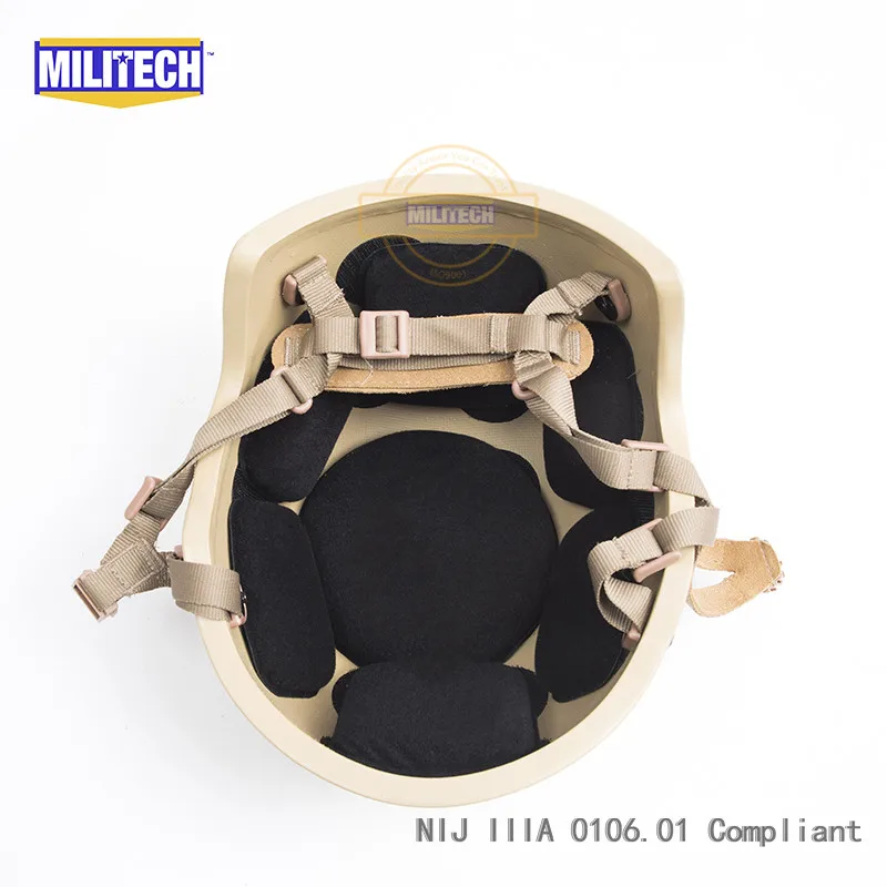 MILITECH DE TAN High Cut H Nape лайнер NIJ уровень IIIA 3A Aramid баллистическая пуленепробиваемая пуля доказательство шлем с 5 лет гарантии