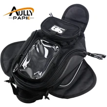 Черный масляный топливный бак сумка Магнитный Мотоцикл масляный топливный бак сумка седло сумка w/больше окно мото аксессуар