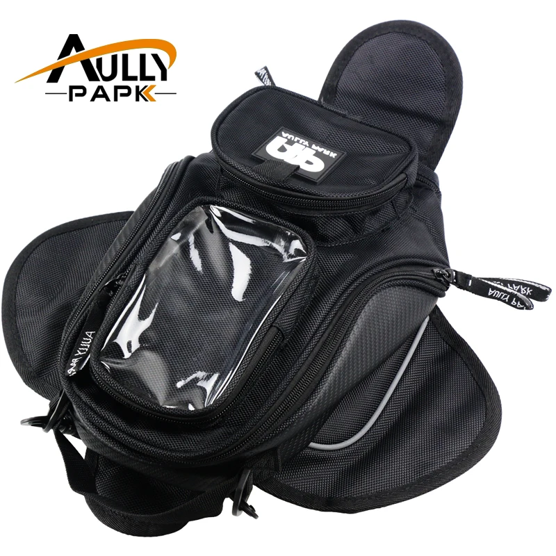 

New Black Oil Fuel Tank Bag Magnetic Motorcycle Motorbike Oil Fuel Tank Bag saddle Bag w/ Bigger Window Moto Accessory