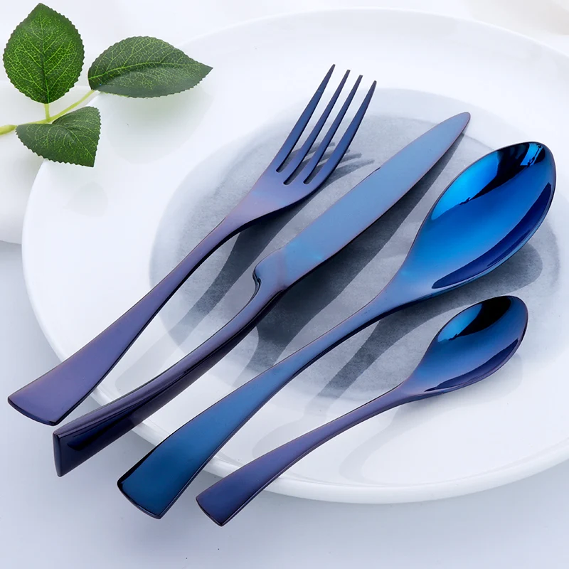 

16PCS Gold Cutlery Knife Set Stainless Steel Hotel Food Tableware Flatware Steak Knives Forks Spoons Western Dinnerware Sets