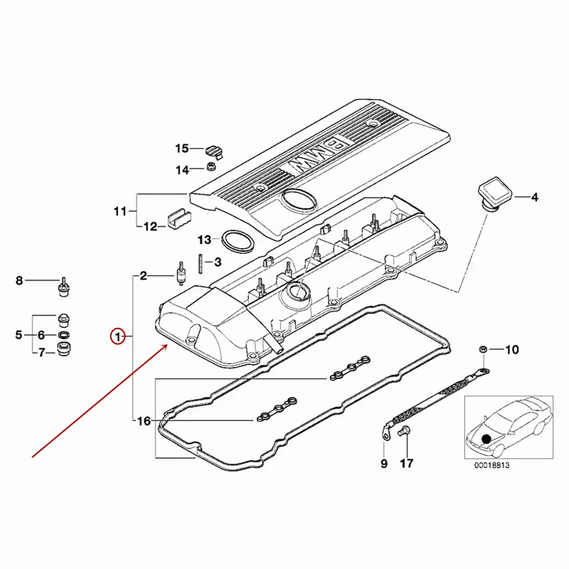Крышка автомобильного клапана крышка головки цилиндра подходит для E38 E39 E46 E53 M54 728IL 530 330X5 3.0b mw2004-2006 крышка клапана двигателя
