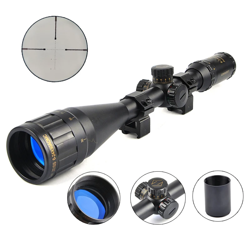 Carl Zeiss 6 24X50 Golden Marking Optics Riflescope Red And Green Retical Fiber Optic Sight Scope