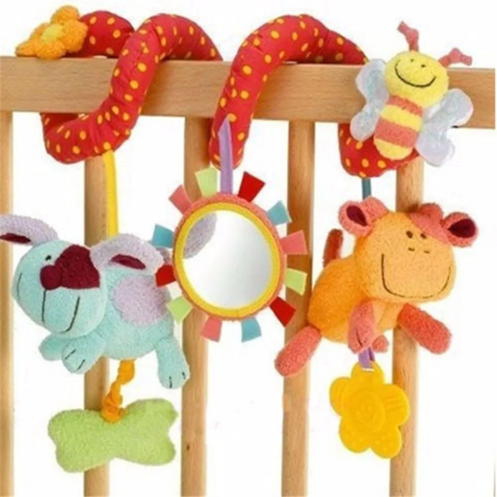 

Newborn Baby Rattle Toys 0-12 Months Infant Stuffed Bed Stroller Toys Hanging Animal Crib Rattle Toys For Baby Educational
