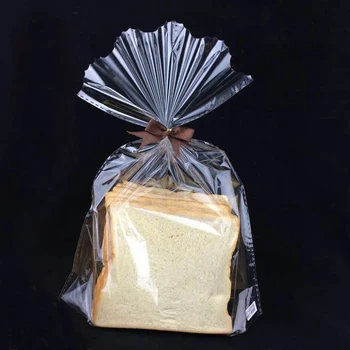 

Grade Nontoxic Takeaway packing Transparent Toast PP Packing Bag Doggie Bag Window-Open Bakery Oil-Absorbing PP Food 100pcs/Set